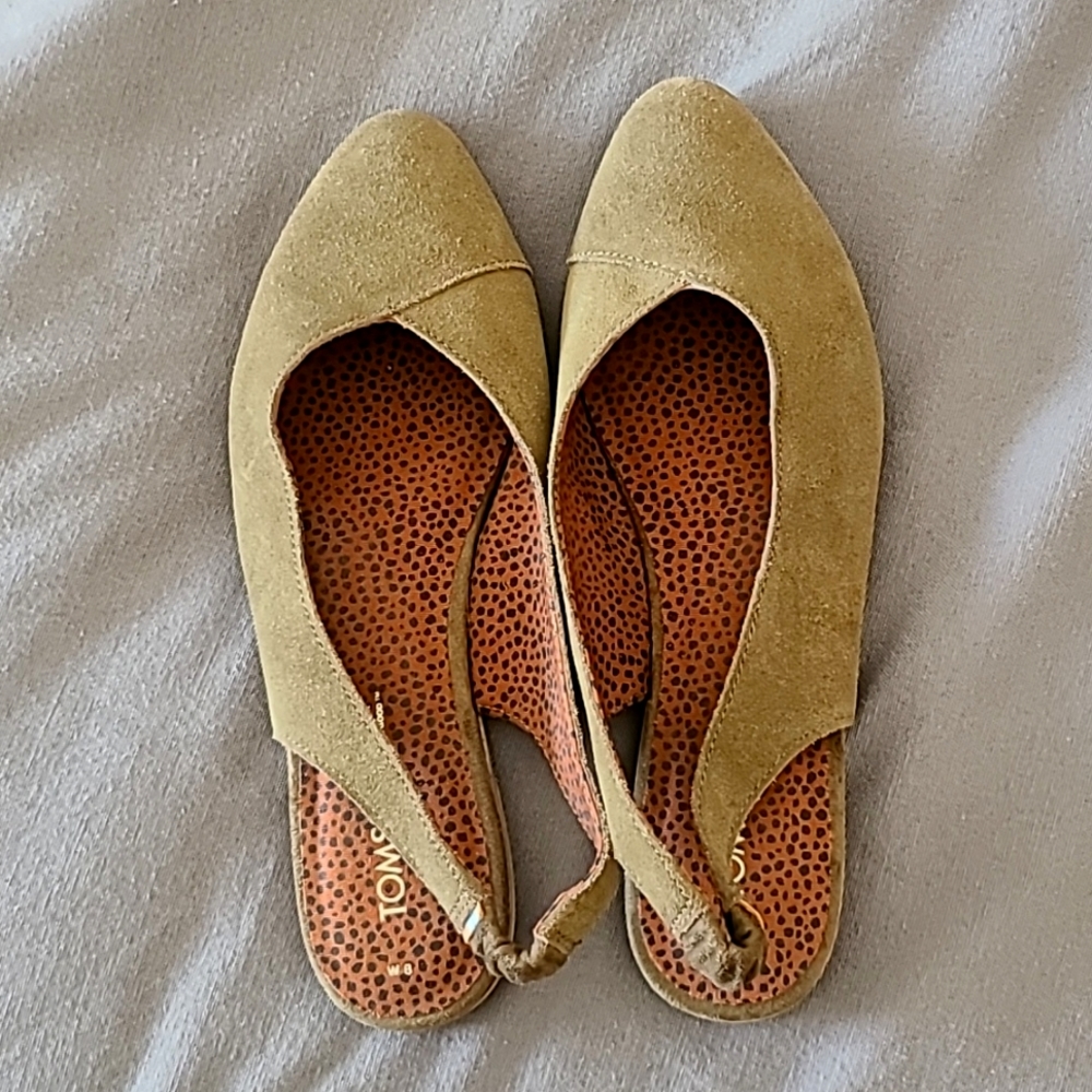TOMS Julie Slingback Flats Size 8